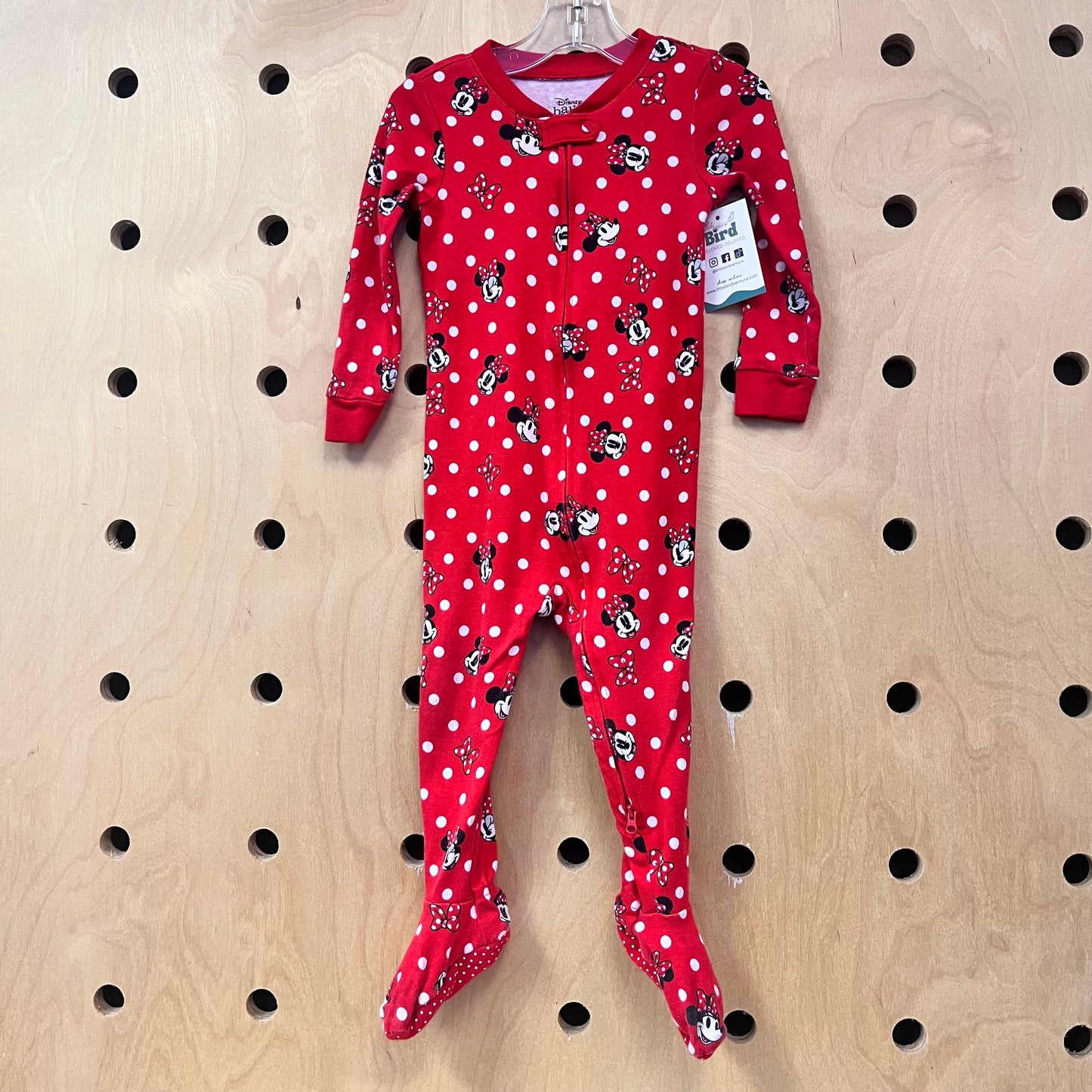 Red Minnie Zip Footies