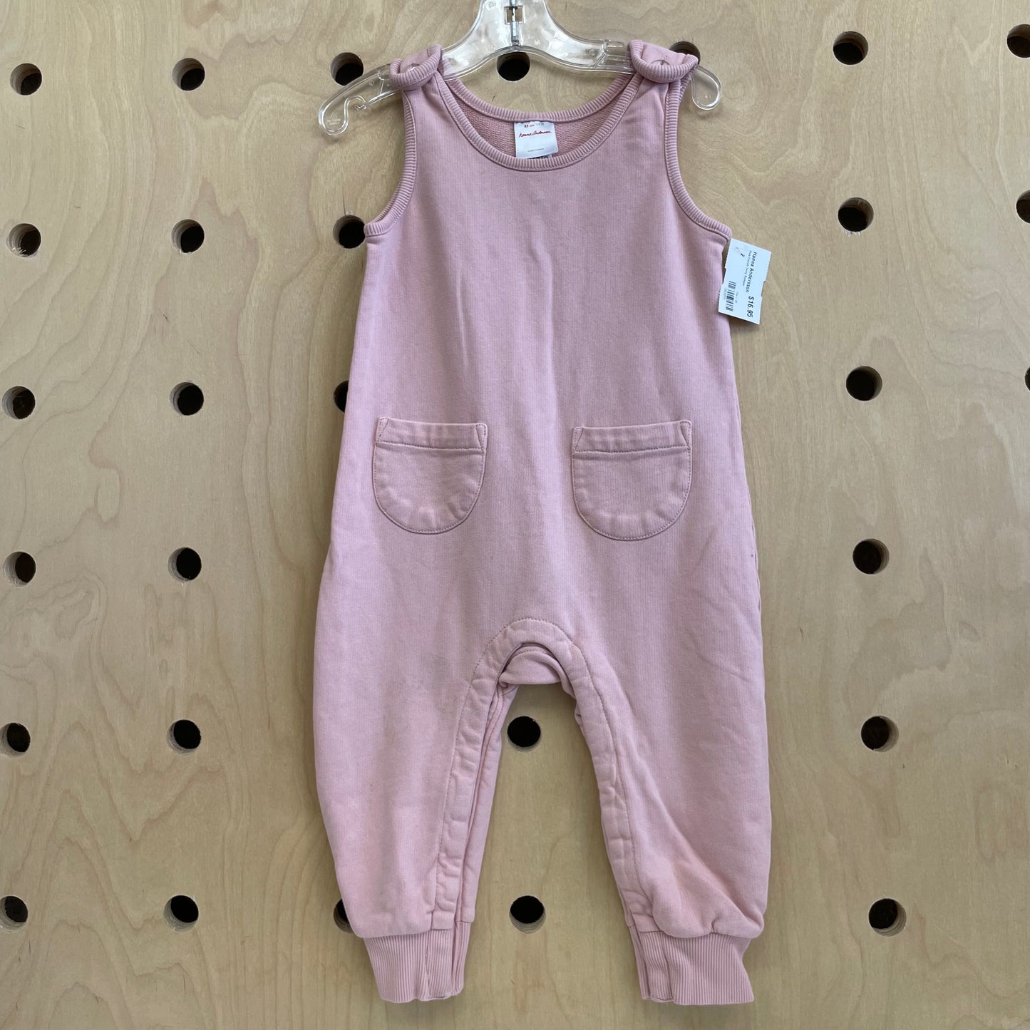 Pink French Terry Romper