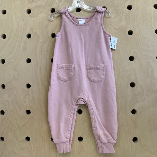 Pink French Terry Romper