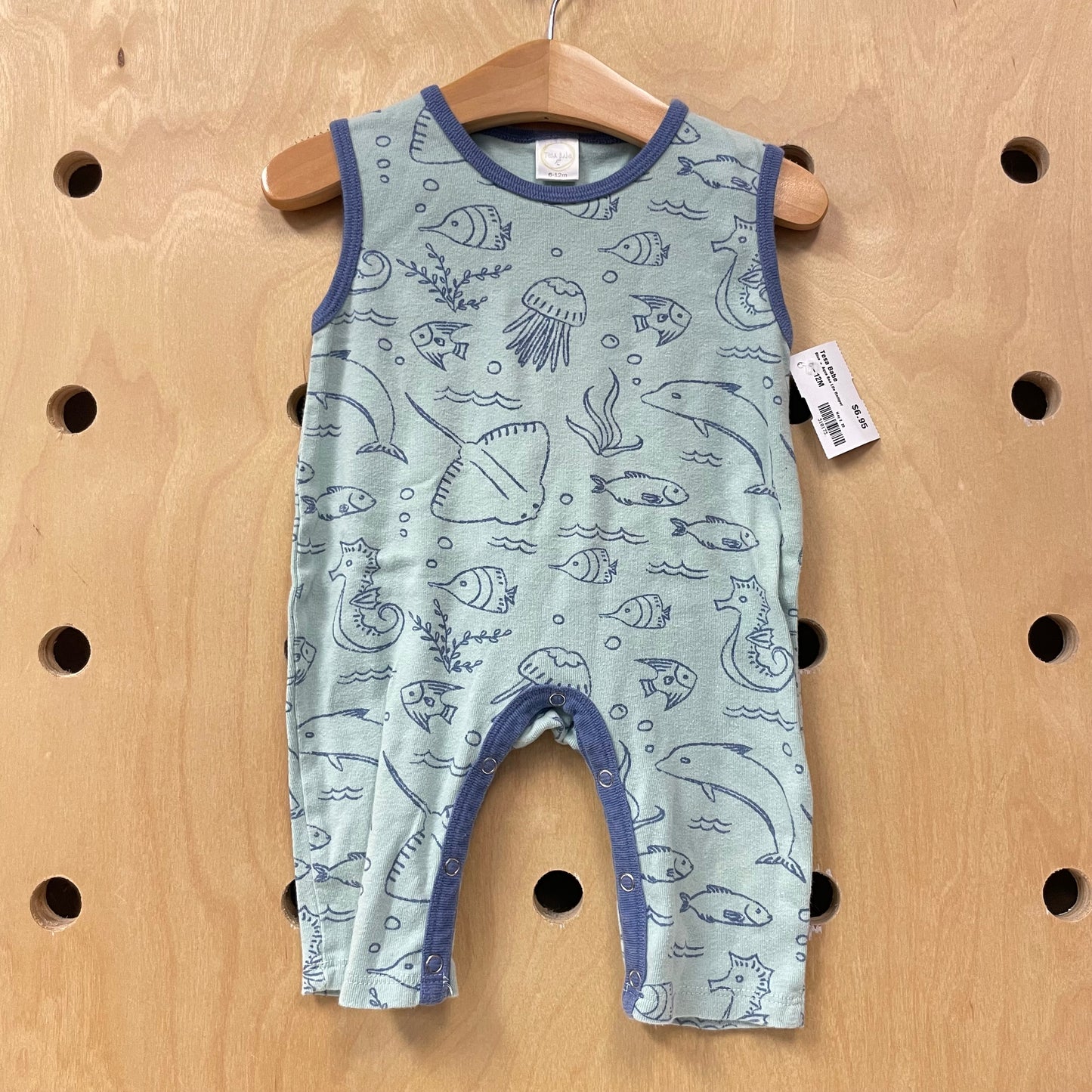 Blue + Aqua Sea Life Romper