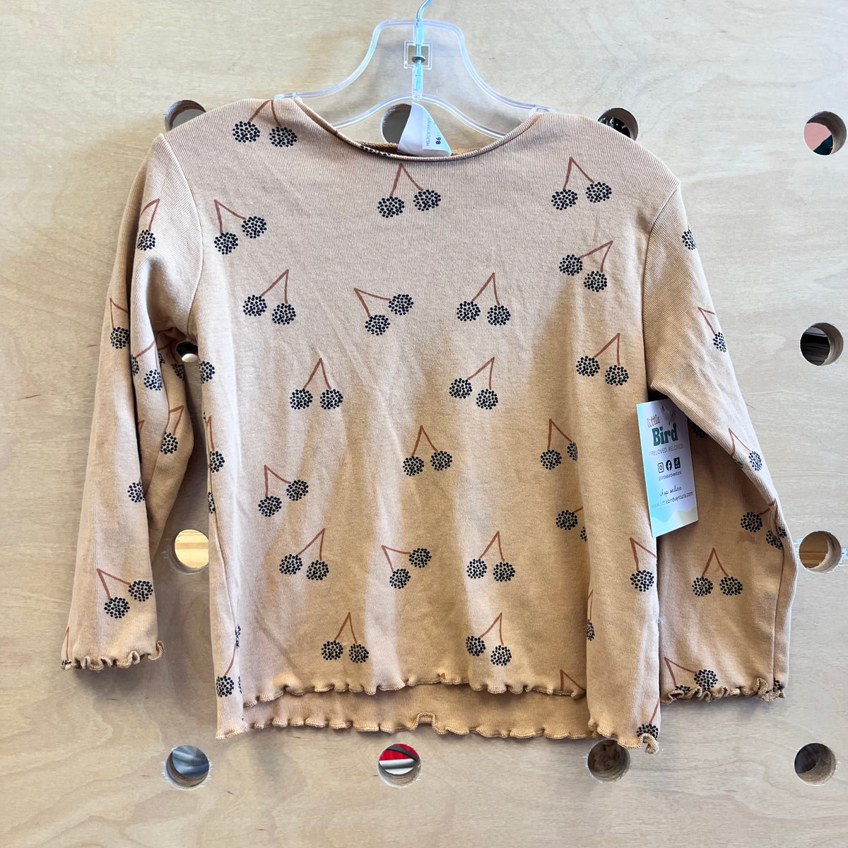 Tan Willow Lettuce Hem Top