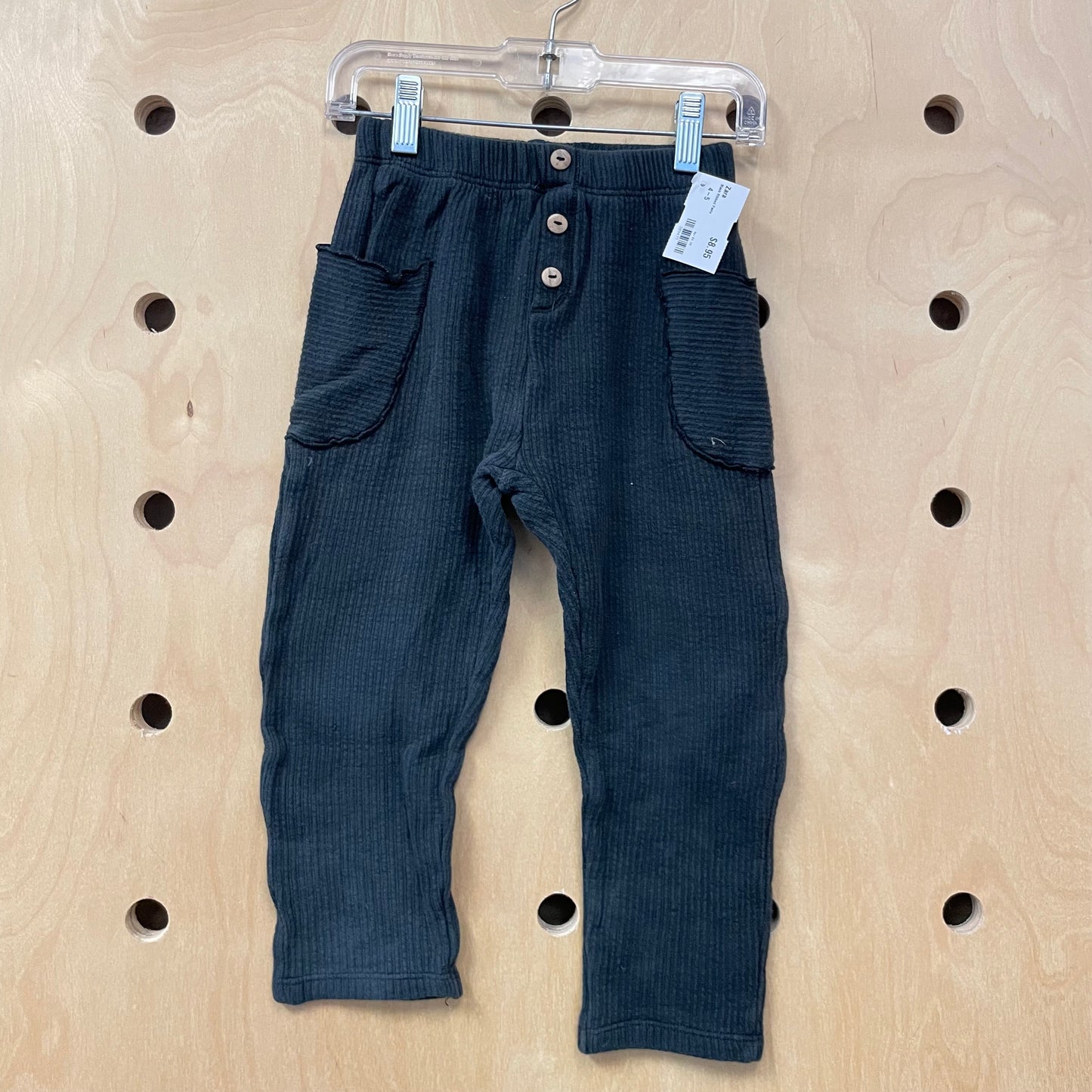 Black Ribbed Pants