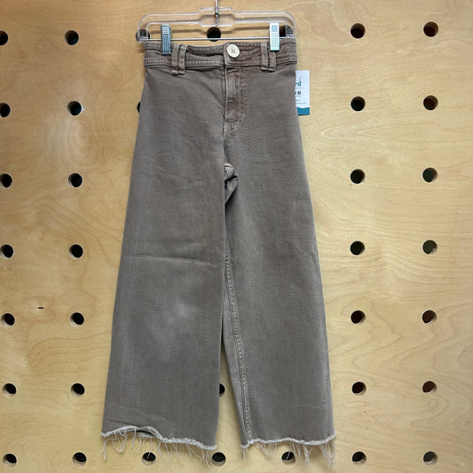 Brown Wide Leg Stretchy Denim