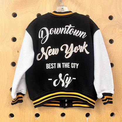 Black/White 'New York' Varsity Jacket