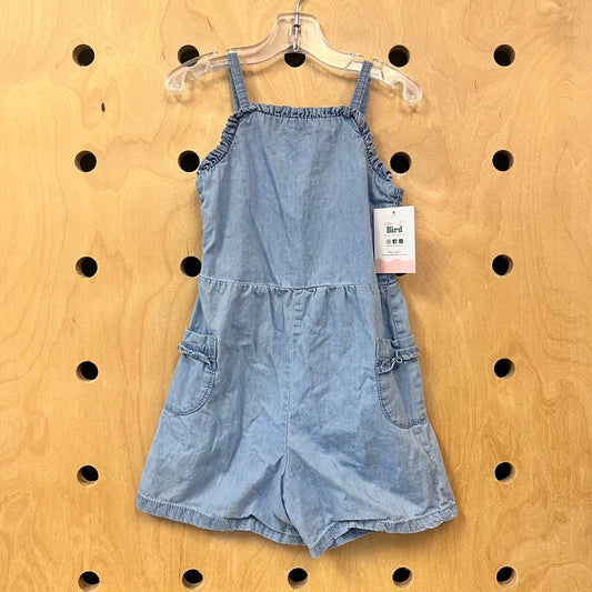 Chambray Shorts Romper
