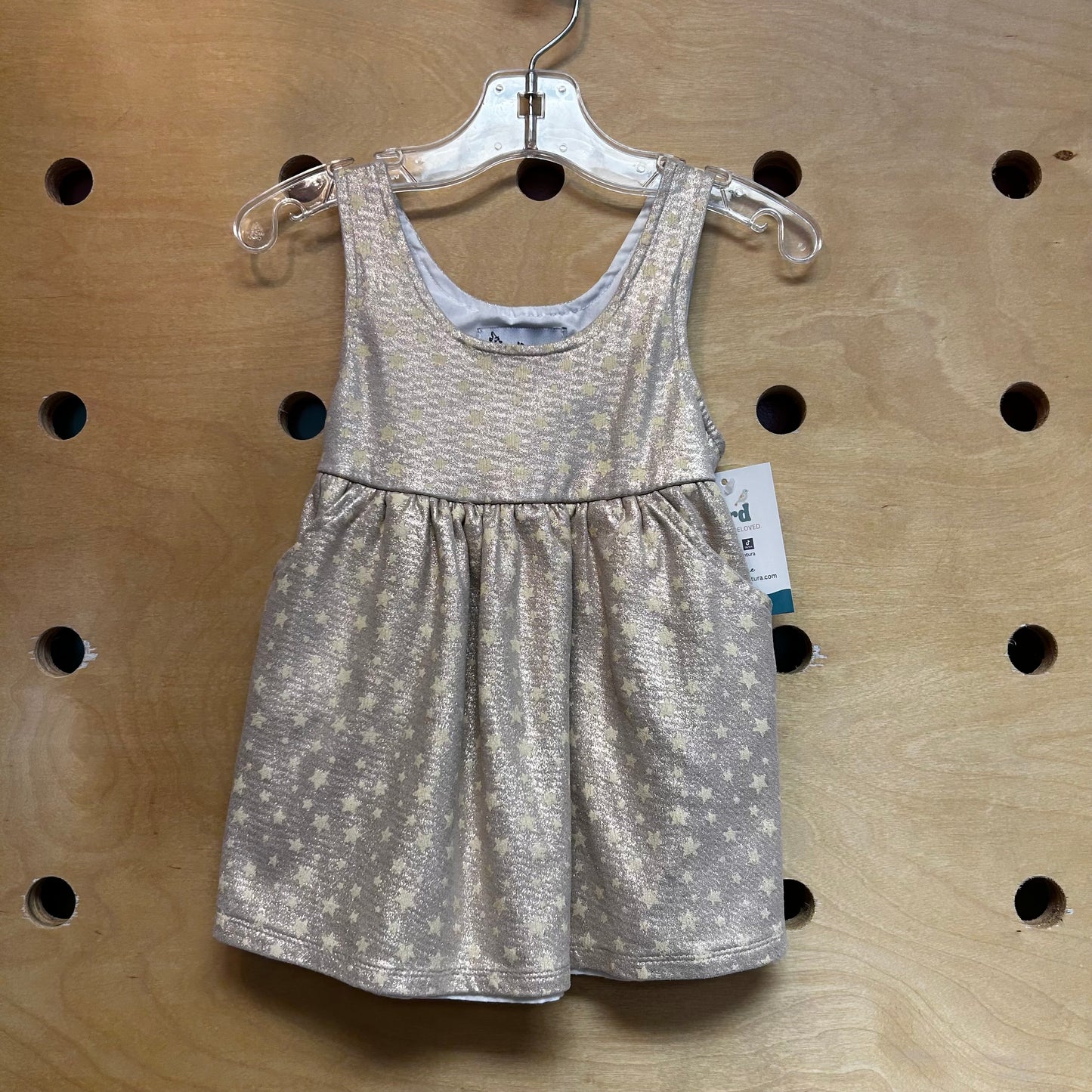 Metallic Rose Gold Stars Dress