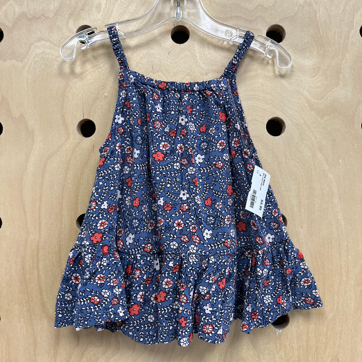 Blue Floral Flowy Tank