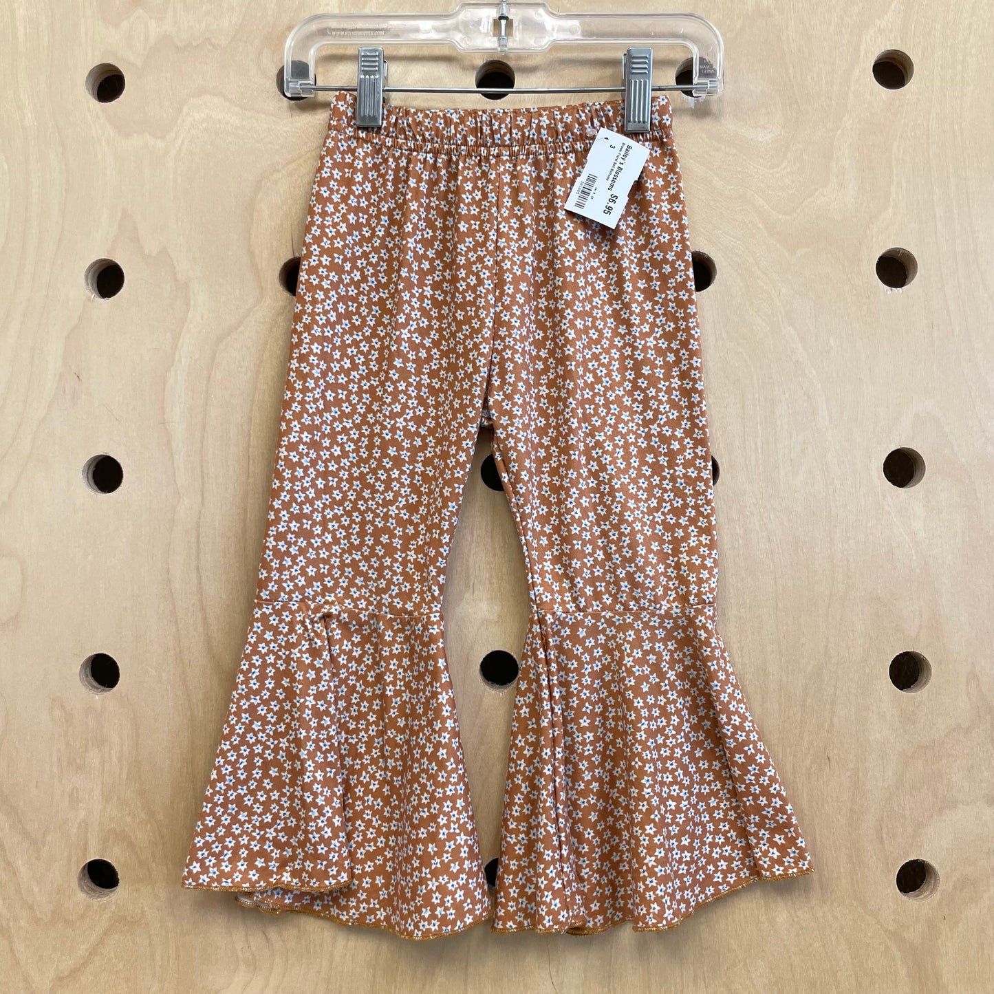 Brown Floral Bell Bottoms