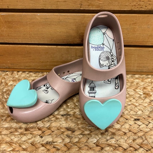 Pink & Blue Heart Slip-On Shoes