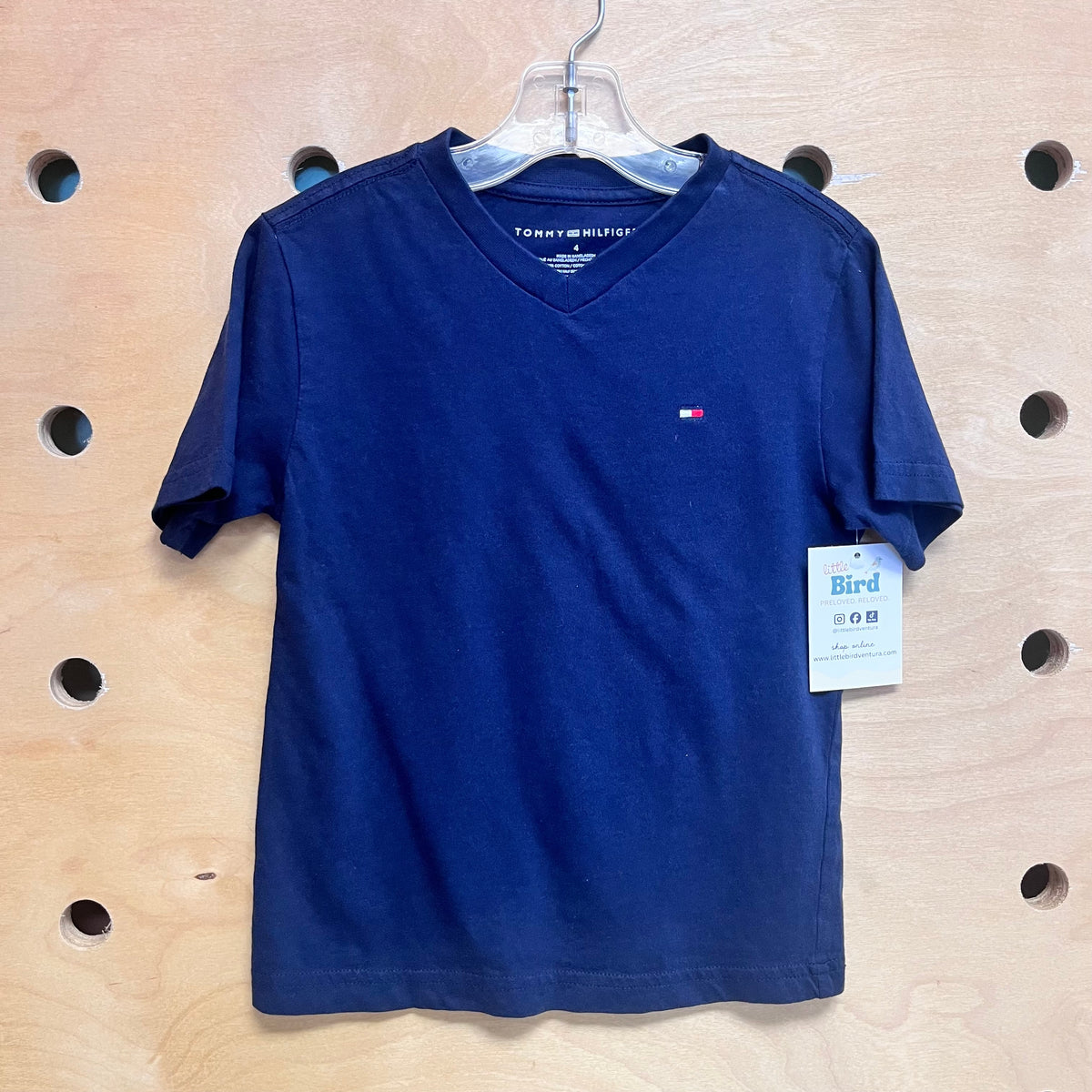 Navy V Neck Tee