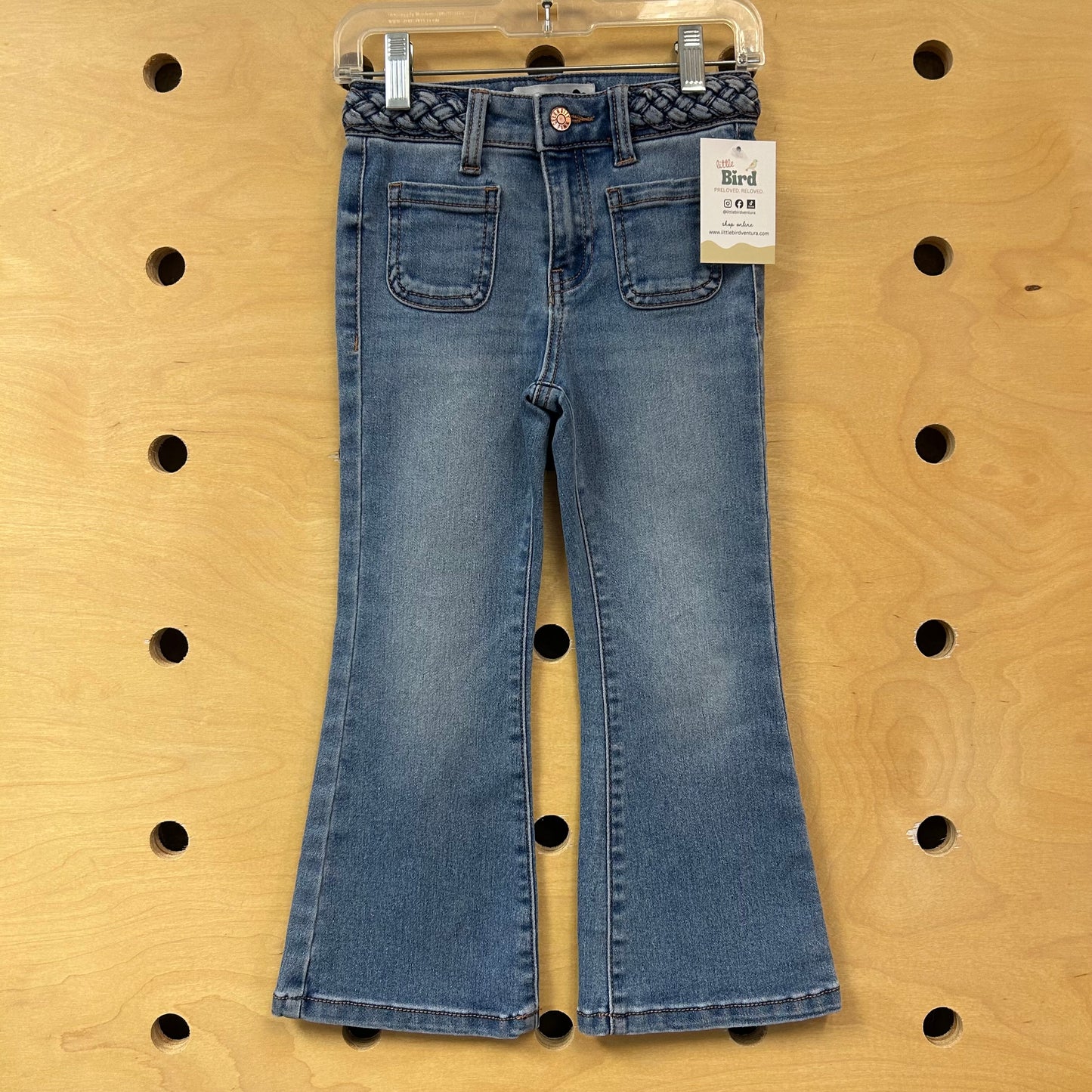 Braided Waist Flare Denim