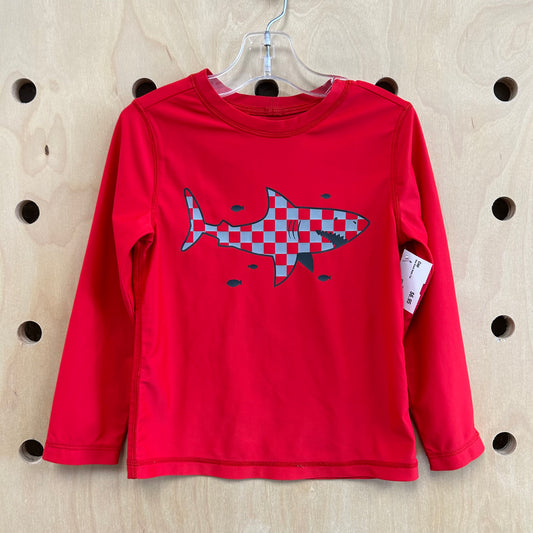 Red Shark Swim Tee