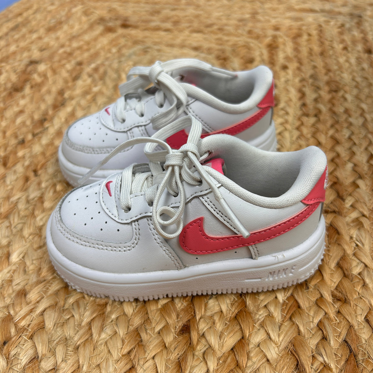Pink/White Force Low 1 Sneakers