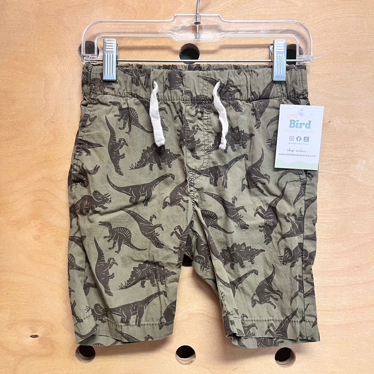 Green Dino Drawstring Shorts