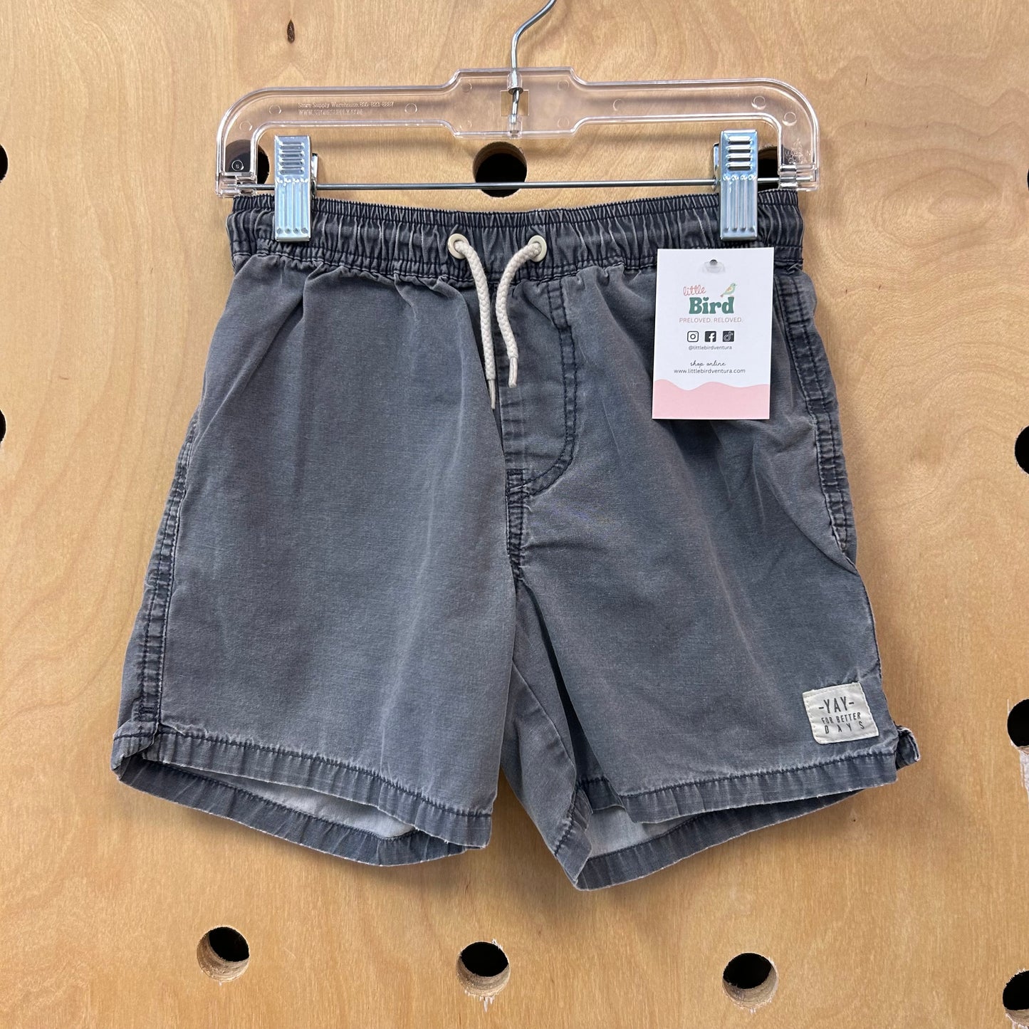 Grey Drawstring Shorts