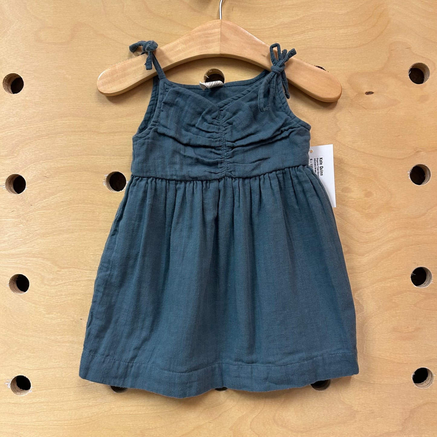 Organic Teal Gauze Dress