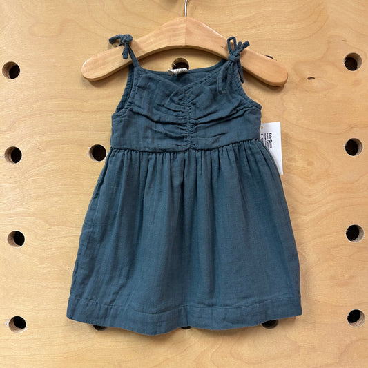 Organic Teal Gauze Dress