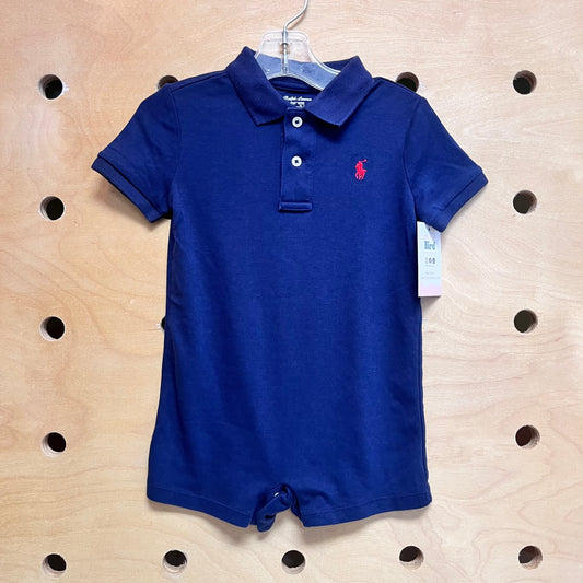 Navy Polo Romper