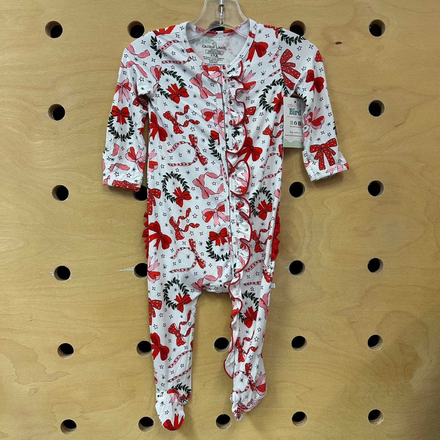 Holiday Ribbon Bamboo Zippy NEW!