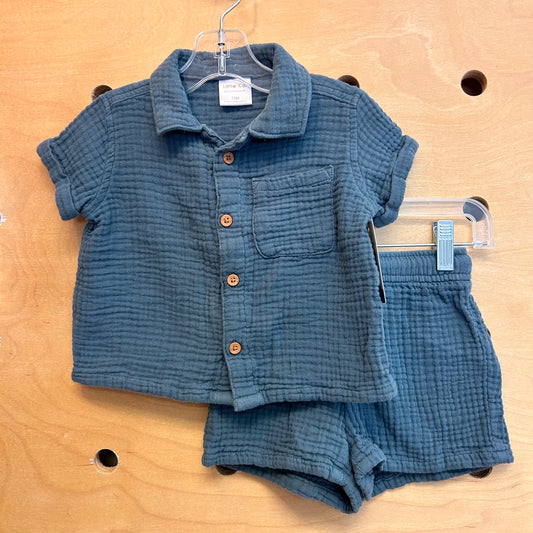 Organic Teal Guaze Outfit