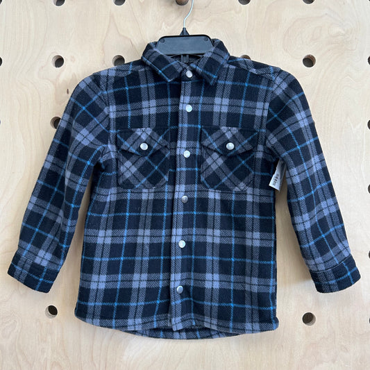 Black & Blue Plaid Fleece Jacket