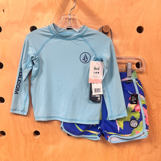 Aqua Blue & Palm Swim Set NEW!