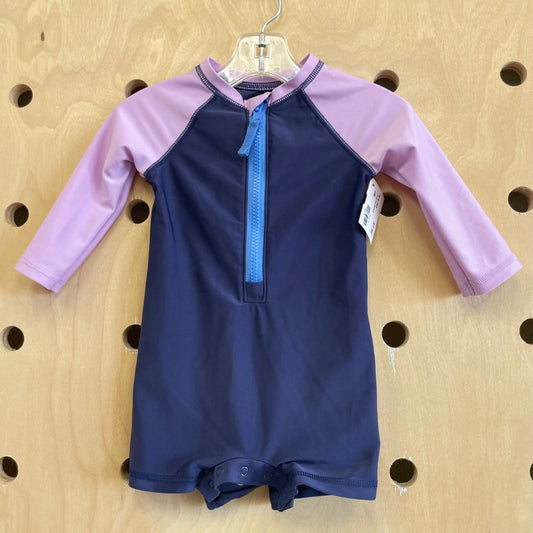 Blue & Lavender Swimsuit