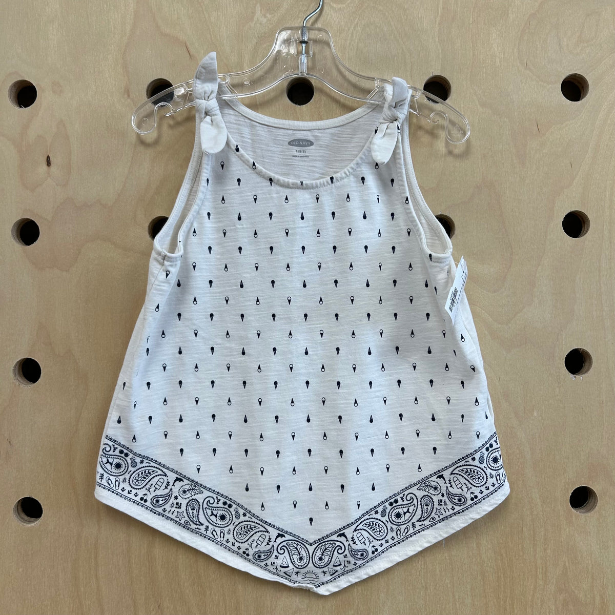 White+Navy Ice Cream Cones Tank