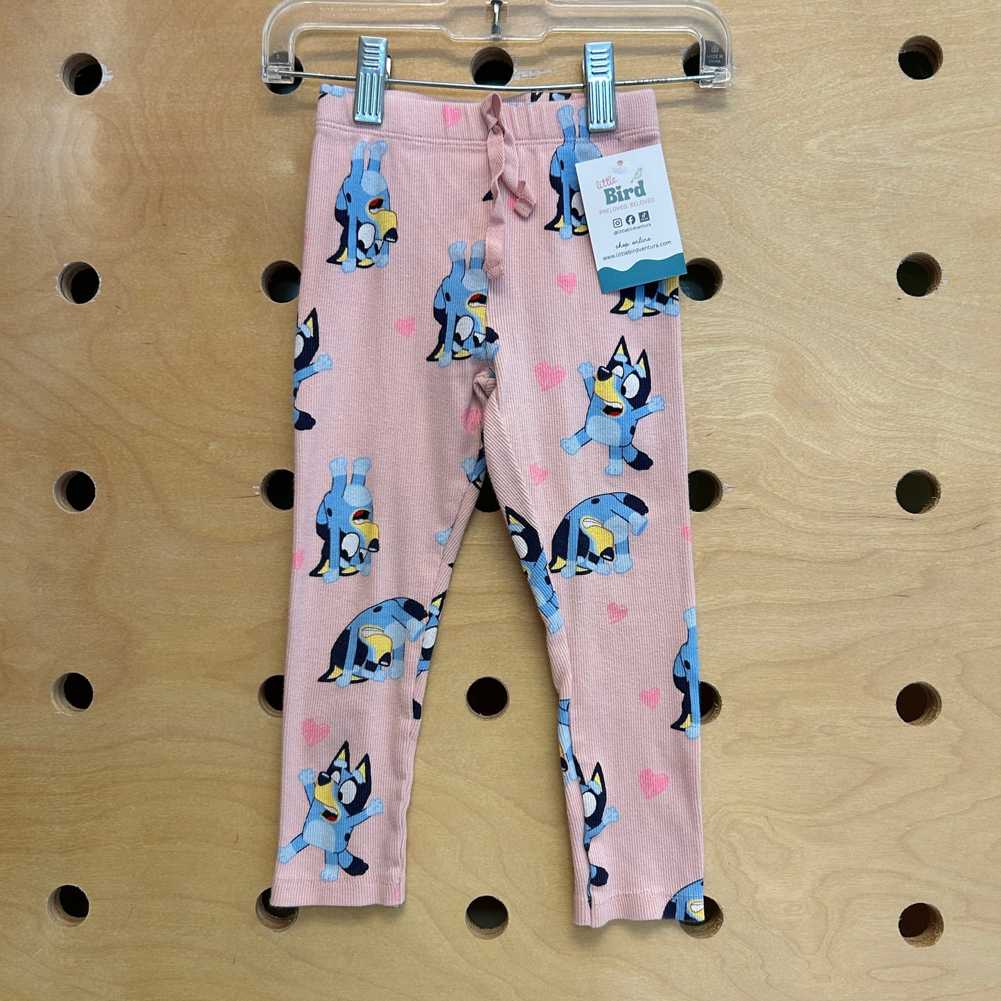 Ribbed Bluey Heart Leggings
