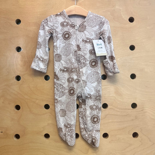 White Modal Sunflower Footies