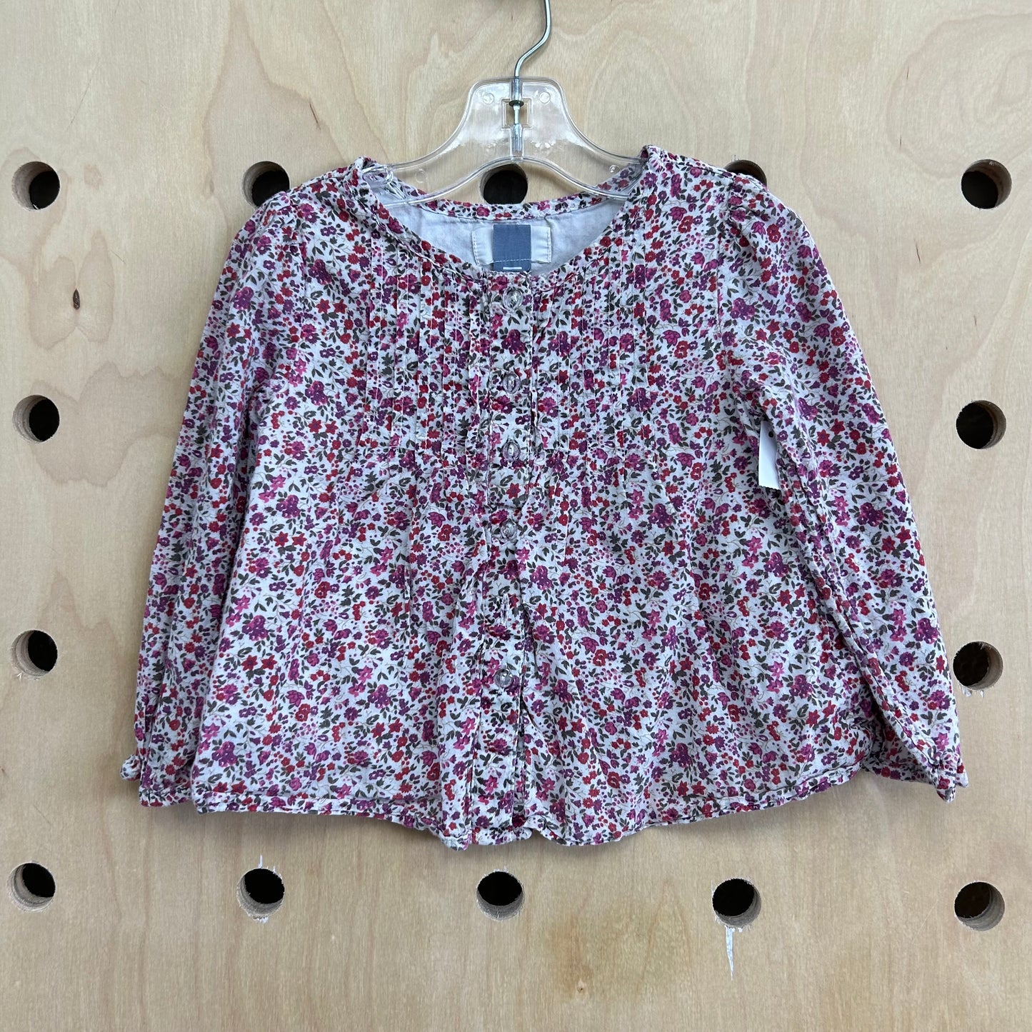 Pink + Tan Floral Top