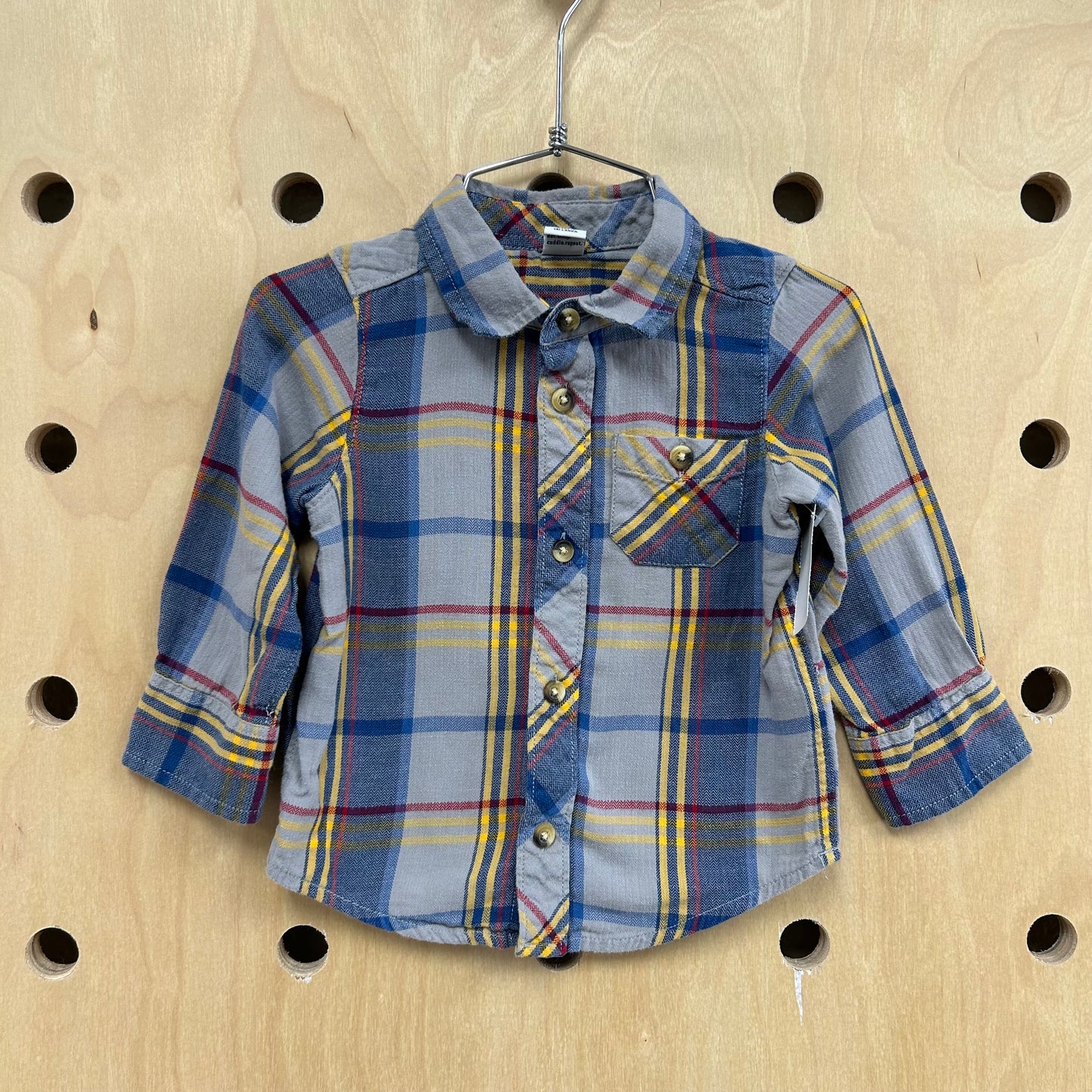 Blue+Yellow Plaid Flannel