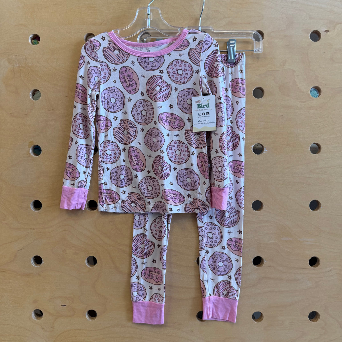 Pink & White Bamboo Donut Pajamas