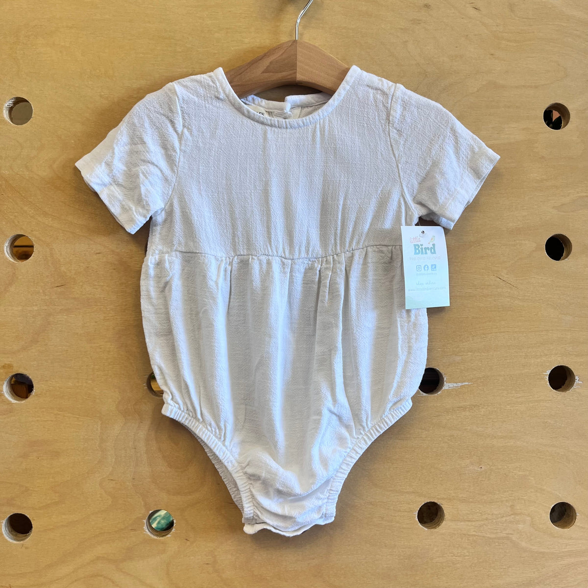 White Linen Bubble Romper