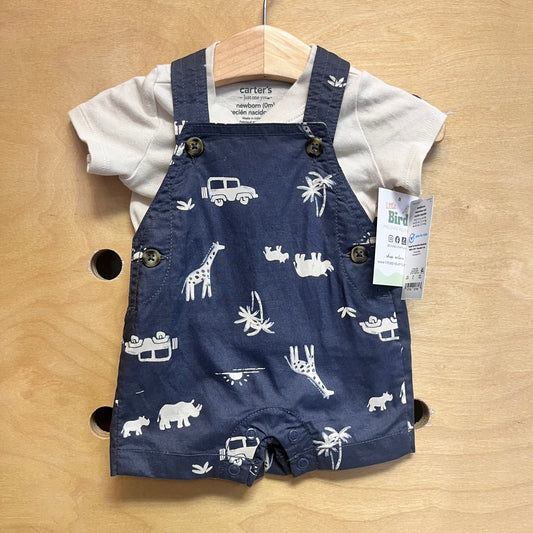 Cream Tee/Teal Safari Shortalls NEW!