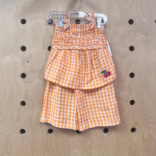 Checkered Orange Cherries Outfit NEW!