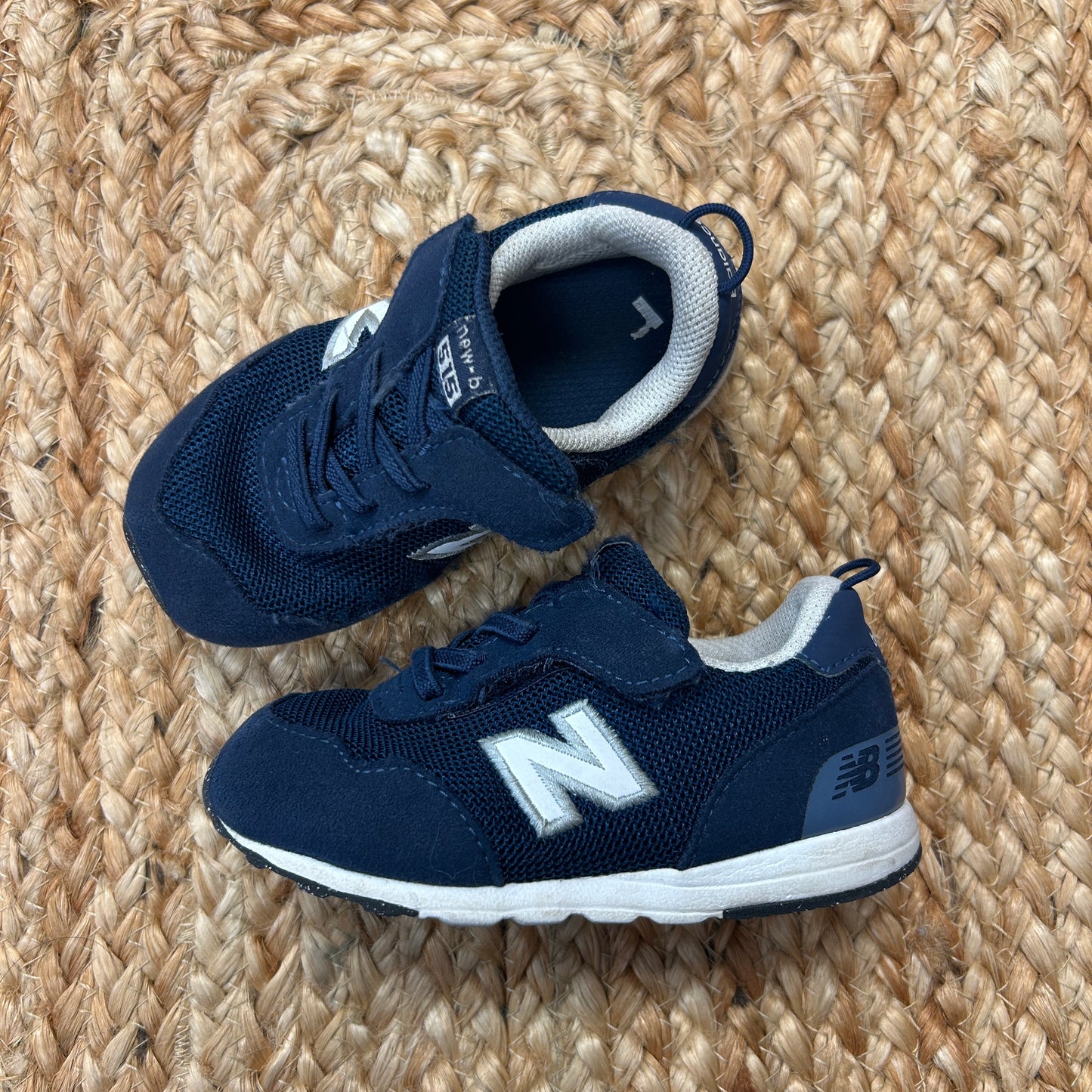 Navy & White 515 Slip On Sneakers