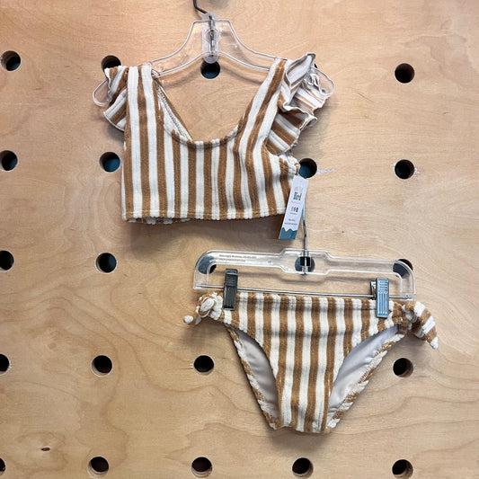 Cream & Tan Terry Swimsuit
