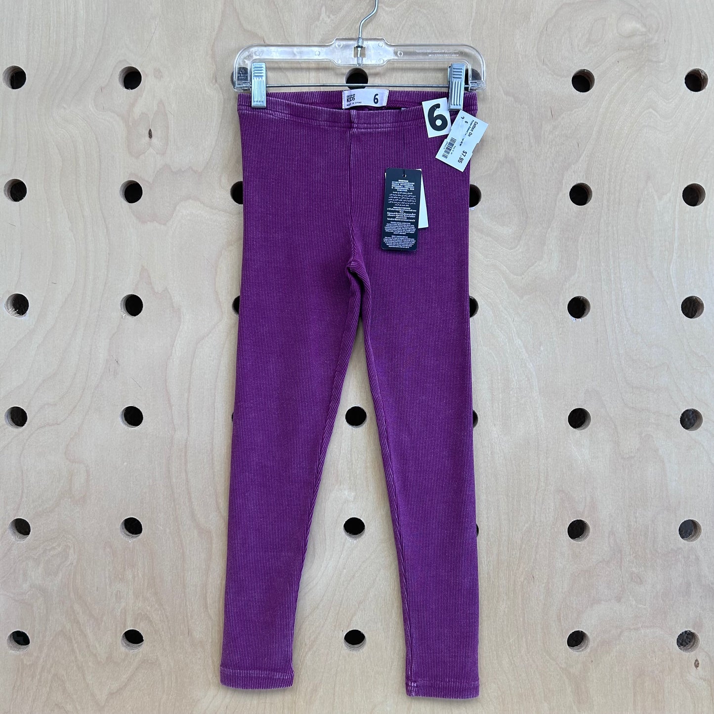 Purple Ribbed Leggings NEW!