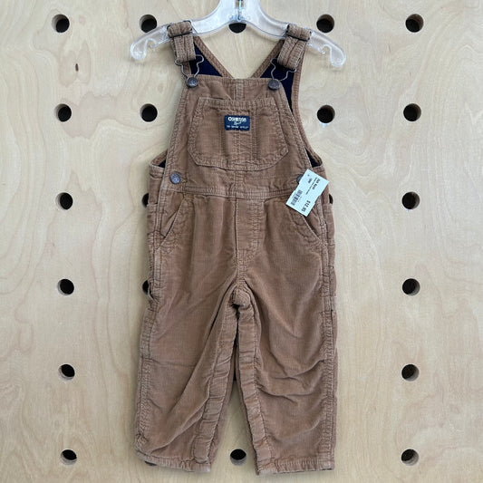 Brown Cord Lined Overalls