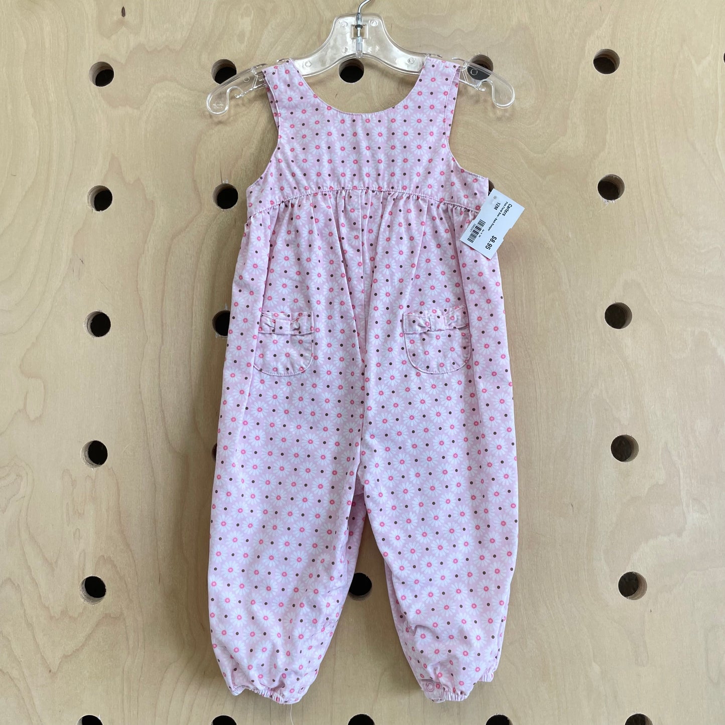 Pink Floral Bow-Back Romper