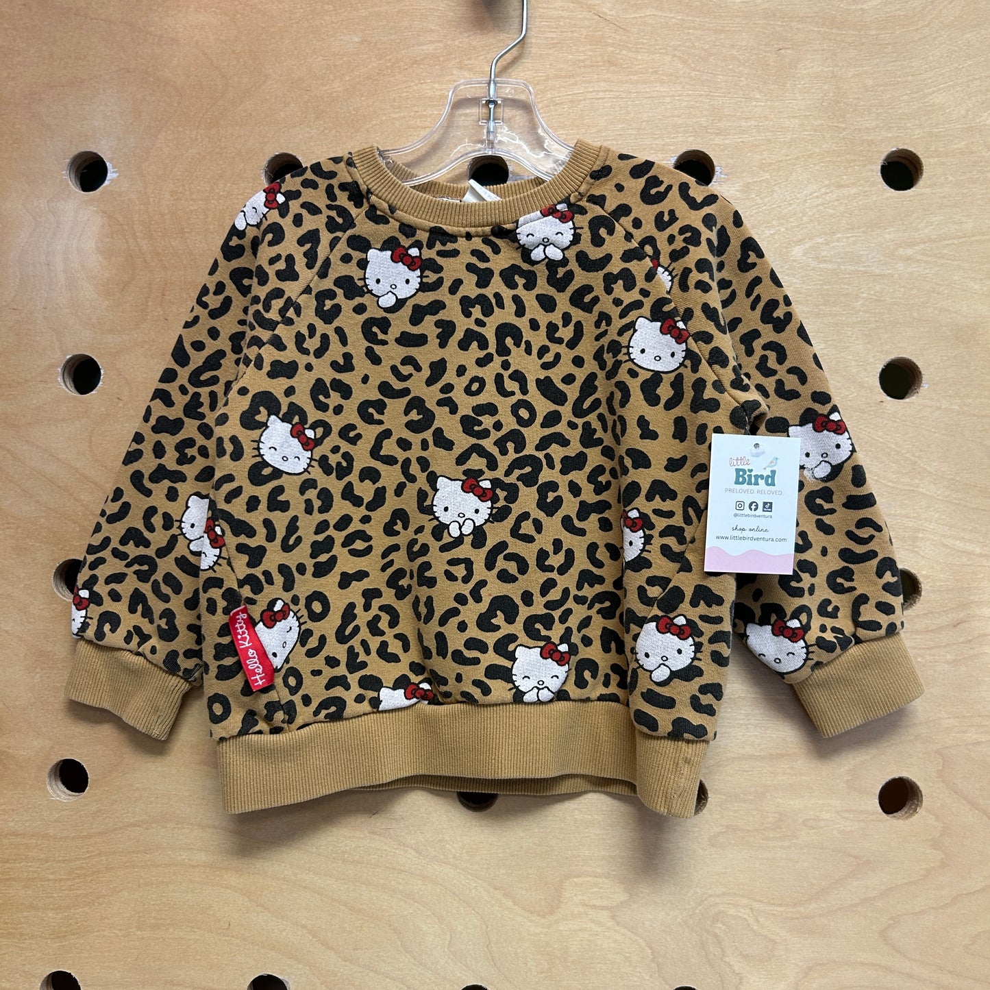 Leopard Print Hello Kitty Pullover