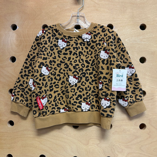 Leopard Print Hello Kitty Pullover