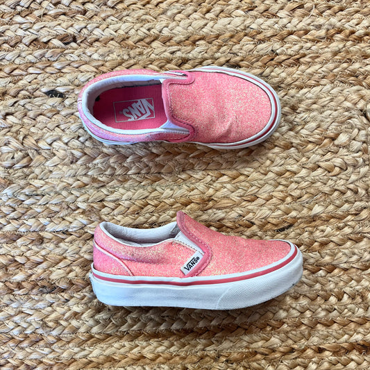 Salmon Glitter Skate Slip-On Sneakers
