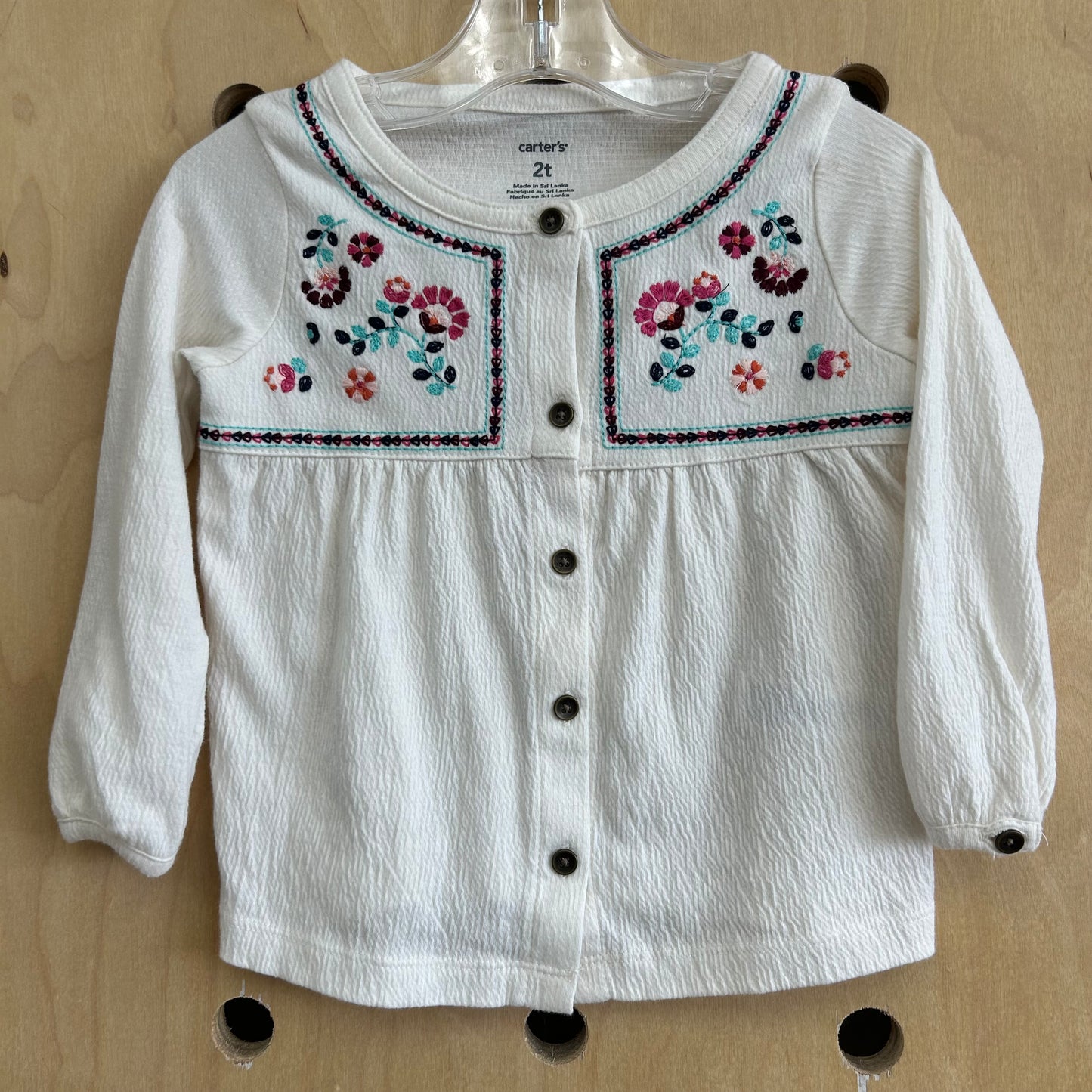 White Embroidered Top