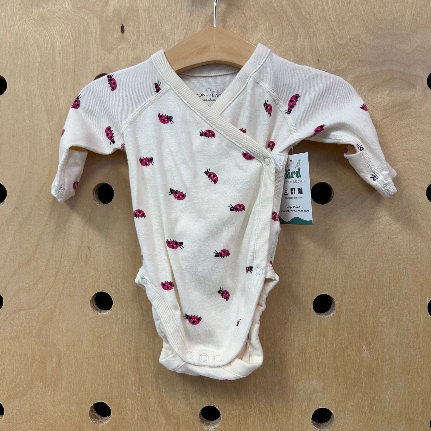 Cream Ladybug Organic Bodysuit