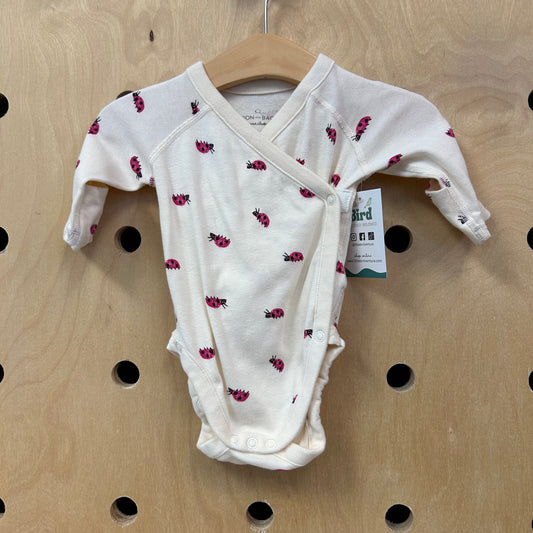 Cream Ladybug Organic Bodysuit