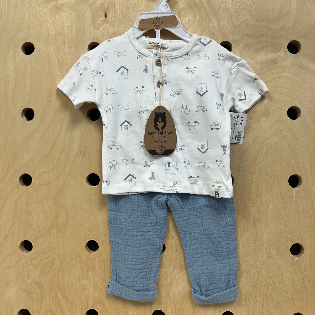 White Dog Tee & Muslin Outfit NEW!!!