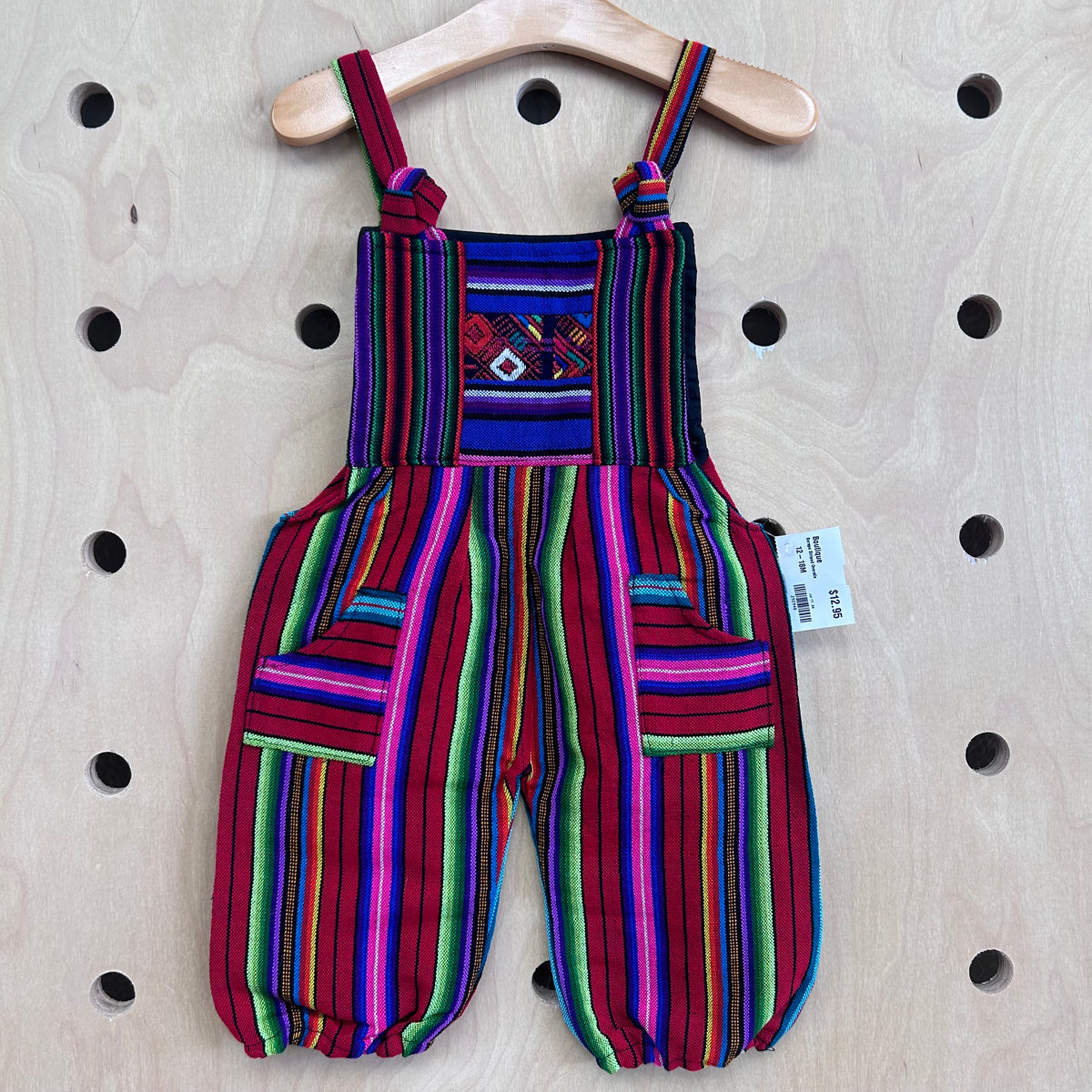Serape Striped Overalls