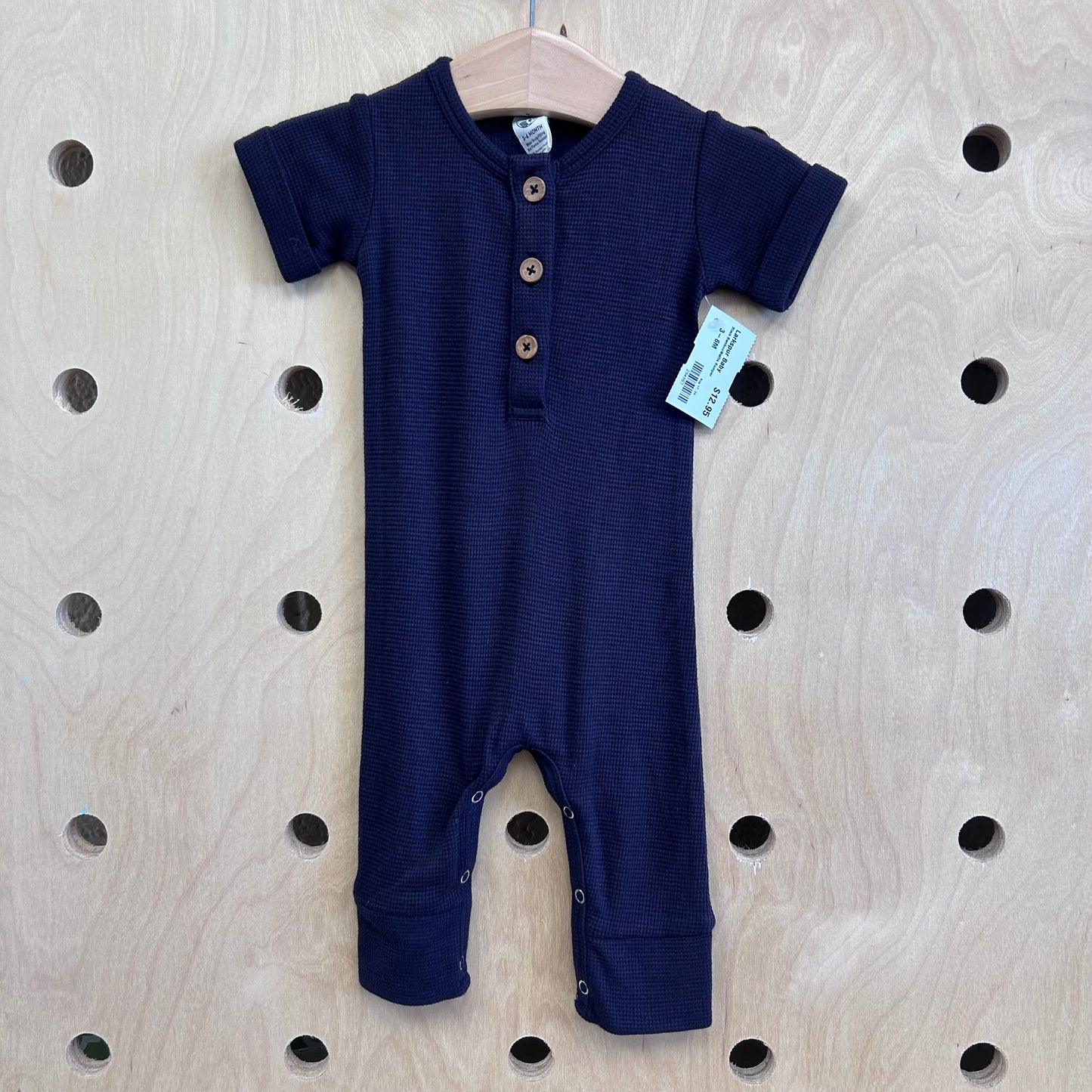 Black BambooWaffle Romper